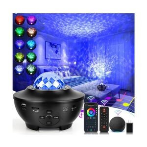 Star Projector, Galaxy,LED Night Light- Bluetooth Speaker, Timer, Remote Control